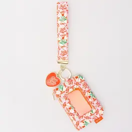 Ban.do Porte-identité - Motif floral carreaux roses