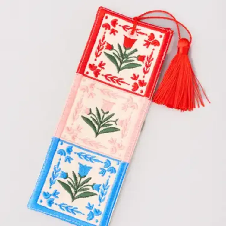 Ban.do Marque-page brodé - motif floral folklorique
