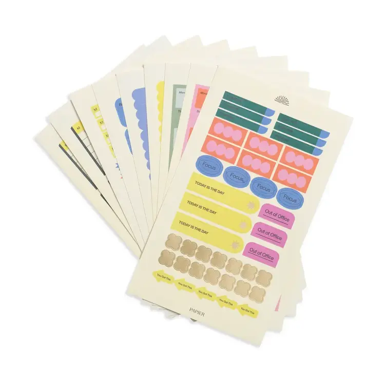 Papier Ensemble d'autocollants de productivité