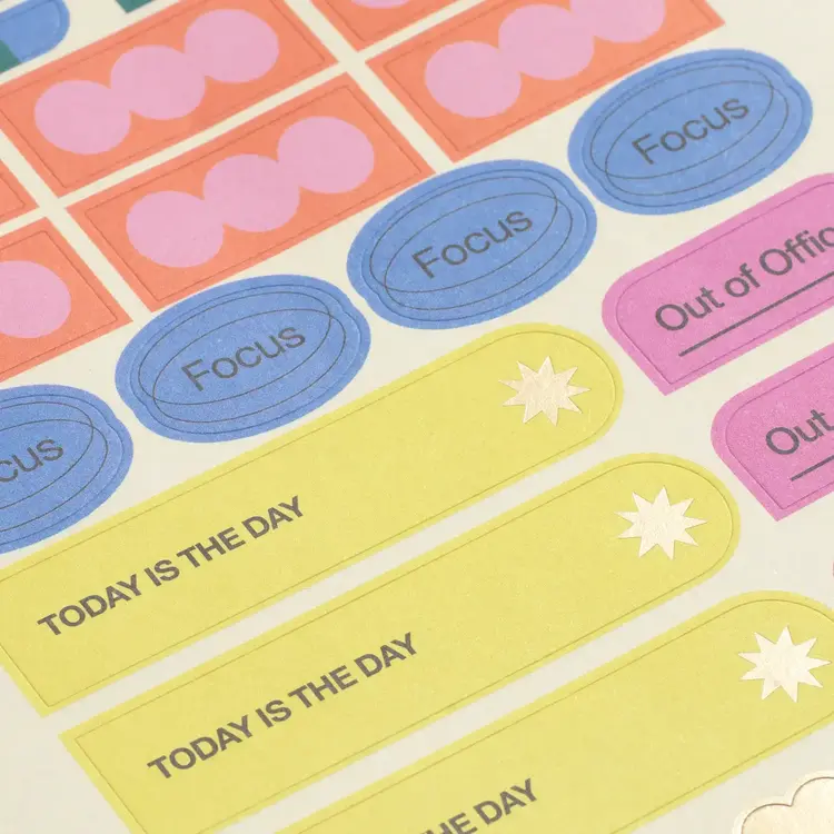 Papier Ensemble d'autocollants de productivité