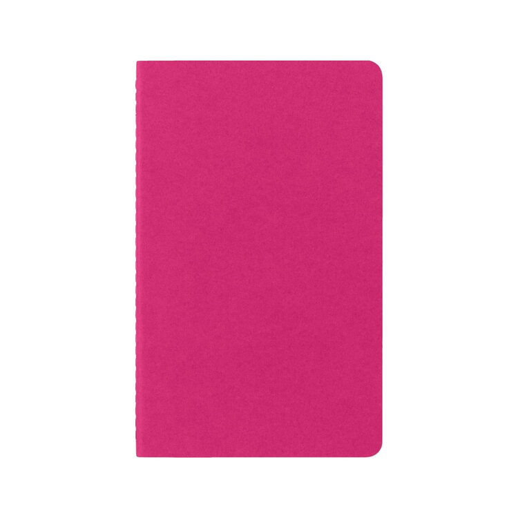 Moleskine Cahier Journal (X3) - Rose - Ligné - Large