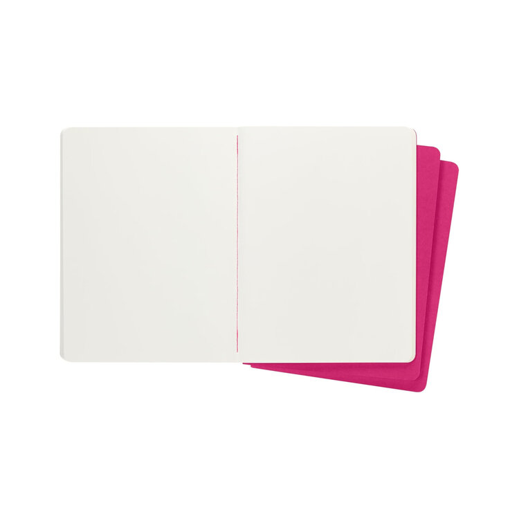 Moleskine Cahier Journal (X3) - Rose - Page blanche - X-Large