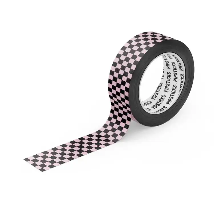 Pipsticks Ruban Washi - Pink up the check