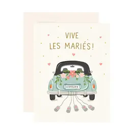 Paige &Willow Carte de souhaits - Vive les mariés!