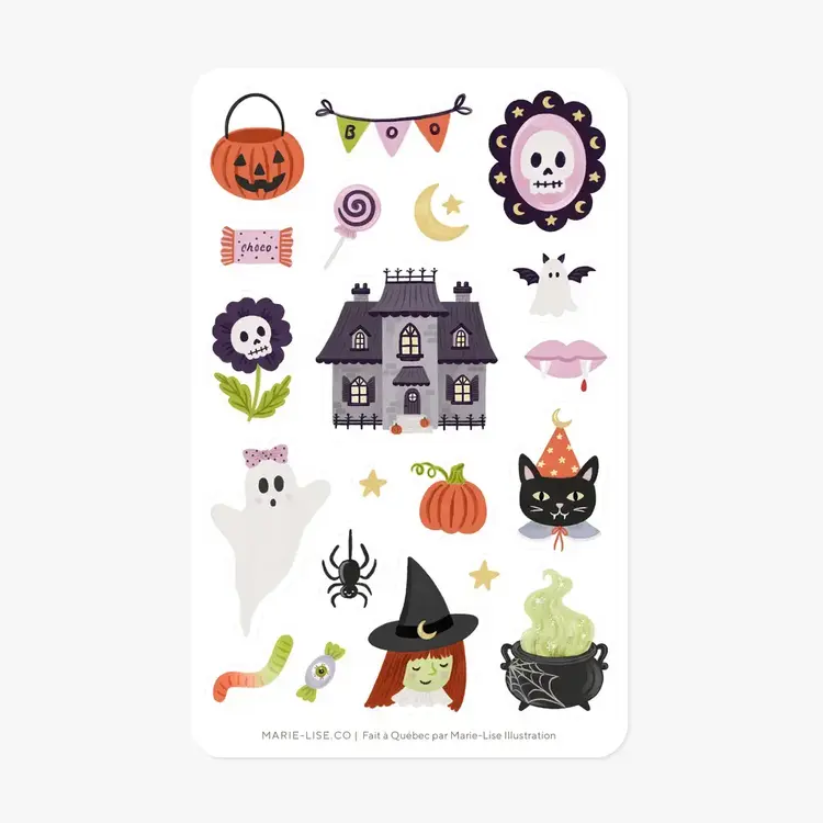 Marie-Lise Feuille d'autocollants - Halloween