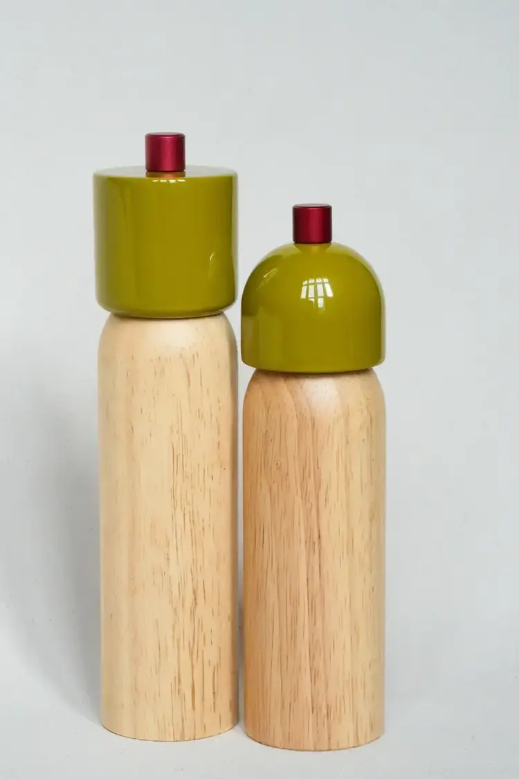 Maegen Moulin à sel et poivre - Olive & Rouge - Grand