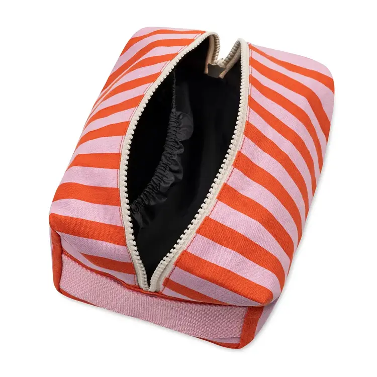 Fluf Pochette de voyage - Rayures roses et rouges