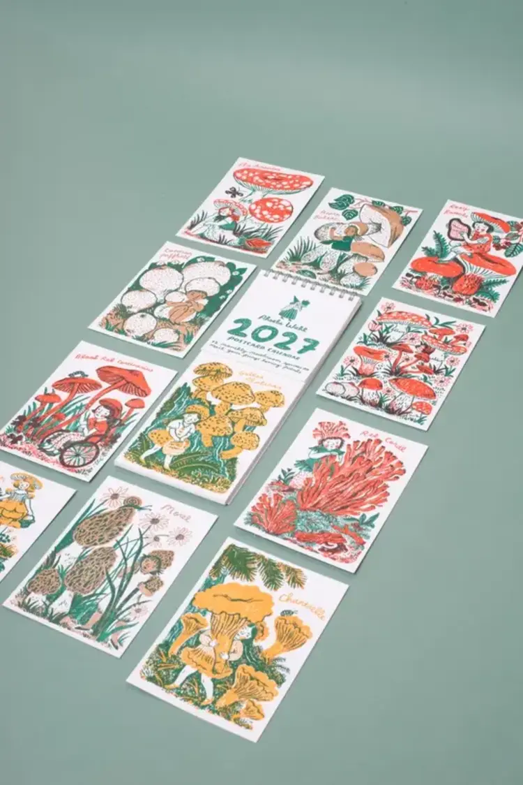 Egg Press Calendrier Mural 2027 - Gnomes et Champignons