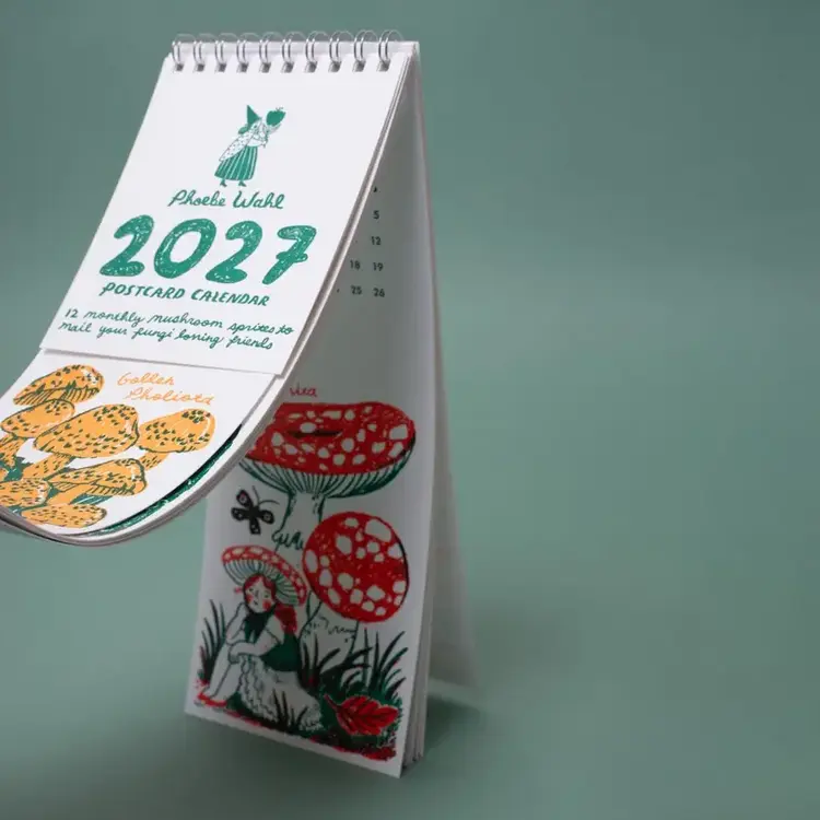Egg Press Calendrier Mural 2027 - Gnomes et Champignons