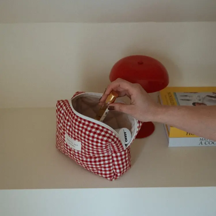 Dans le sac Pochette matelassée Vichy - Rouge