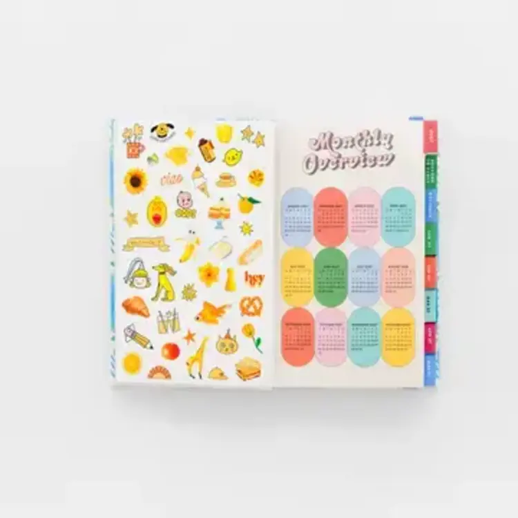 Ban.do Agenda 2027 - 12 mois - Motif floral et carreaux bleus