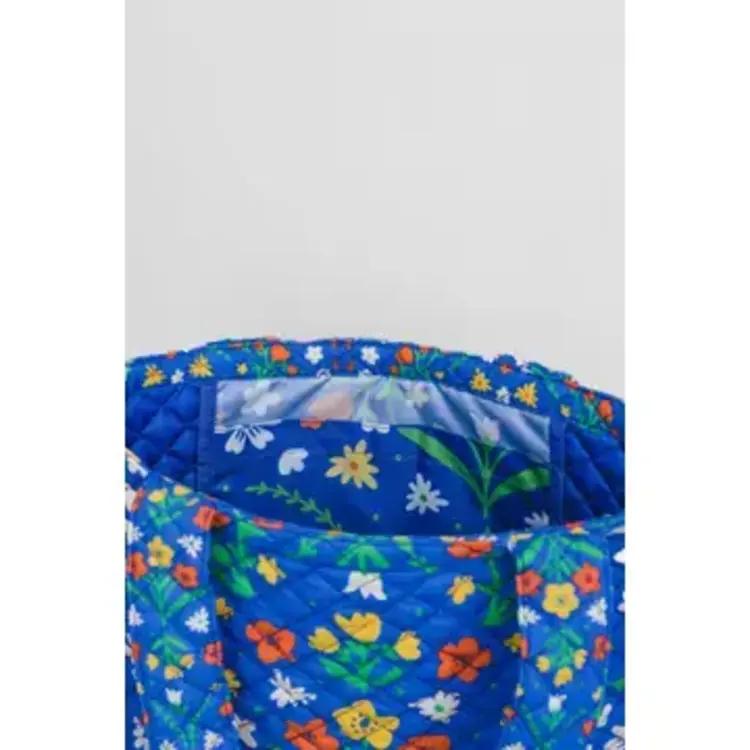 Ban.do Sac fourre-tout matelassé - motif floral scandinave bleu