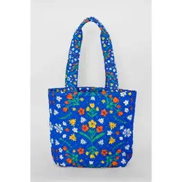 Ban.do Sac fourre-tout matelassé - motif floral scandinave bleu