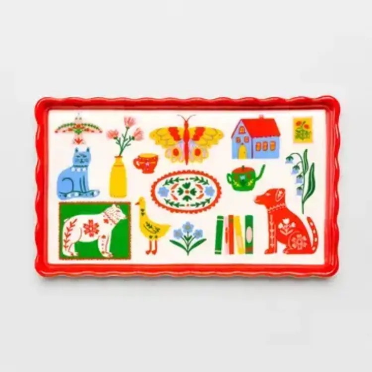 Ban.do Petit plateau décoratif en céramique - icônes scandinaves