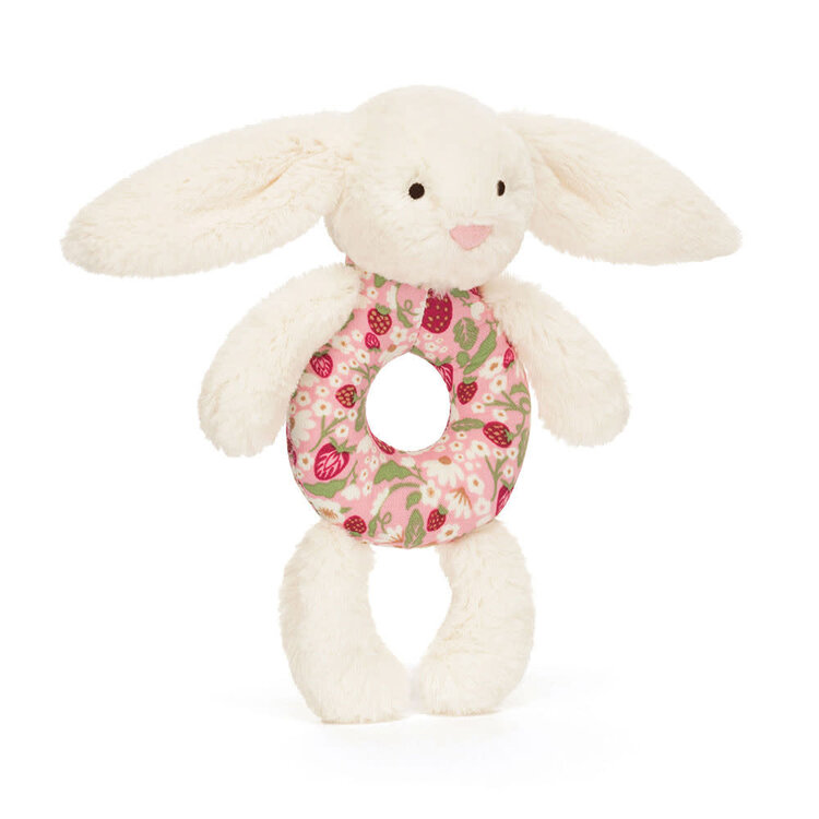 Jellycat Hochet anneau lapin - Blossom crème