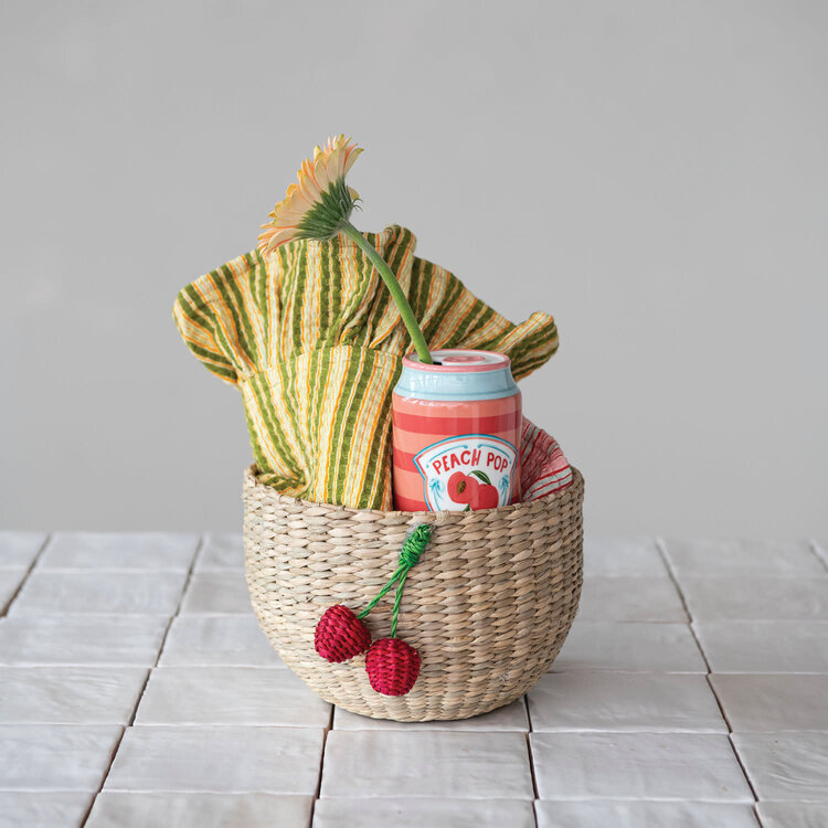 Creative Coop Panier tissé - Cerise