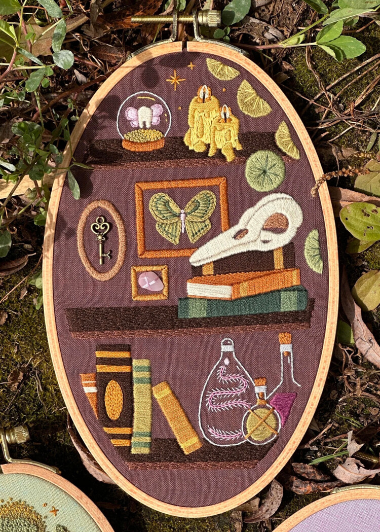 Brodé Serré Kit de broderie D.I.Y - Cabinet de curiosités