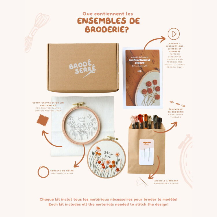 Brodé Serré Kit de broderie D.I.Y - Corneille