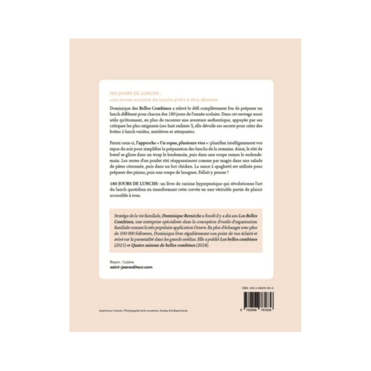 KO Éditions Livre - 180 jours de lunchs