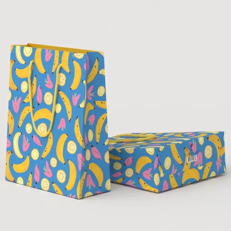 Paperole Sac cadeau - Grand - BANANES