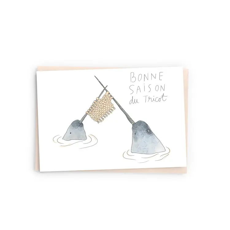 Baltic Club Carte de souhaits - Narvals Tricot