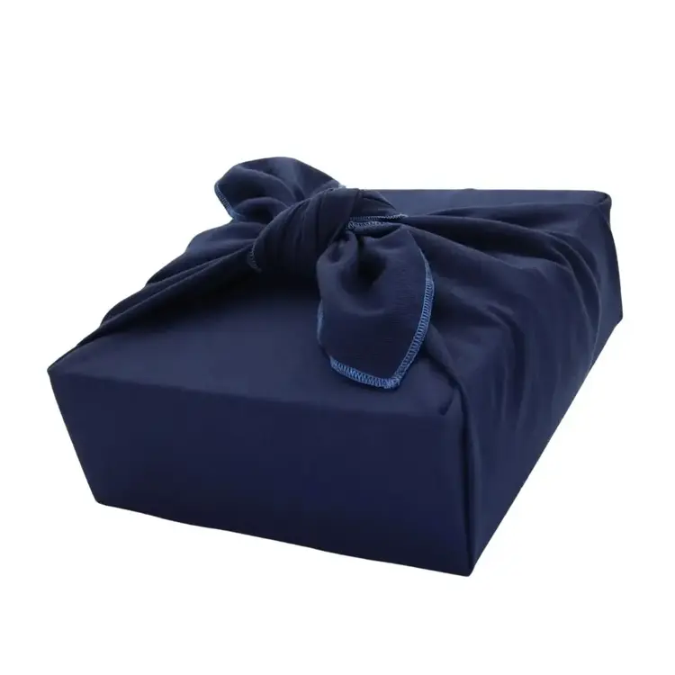 Next Chance Emballage cadeau réutilisable - Furoshiki - Bleu marin - Moyen