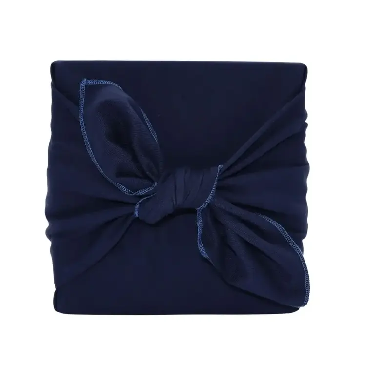 Next Chance Emballage cadeau réutilisable - Furoshiki - Bleu marin - Moyen
