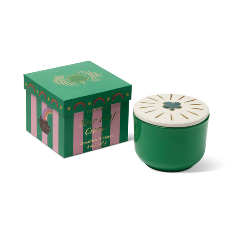 Paddywax Bougie 8oz - Trèfle à quatre feuilles