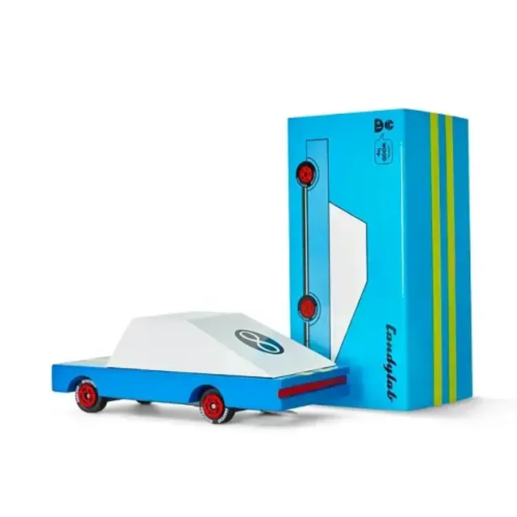 Moulin Roty Voiture de course bleue