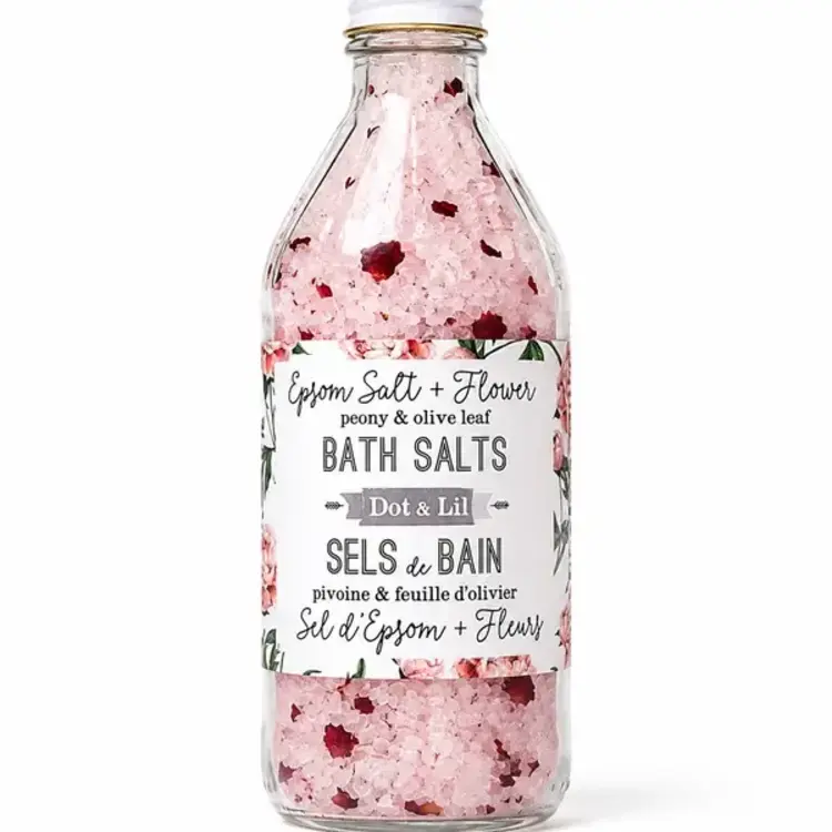 Dot & Lil Sel de bain - Pivoine & Feuille d'Olivier