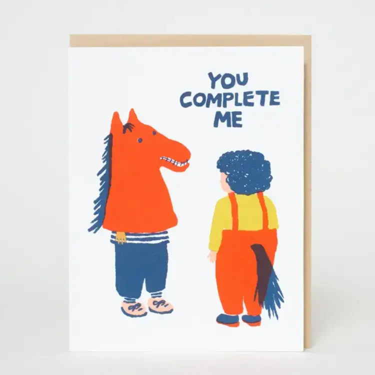 Egg Press Carte de souhaits - You complete me