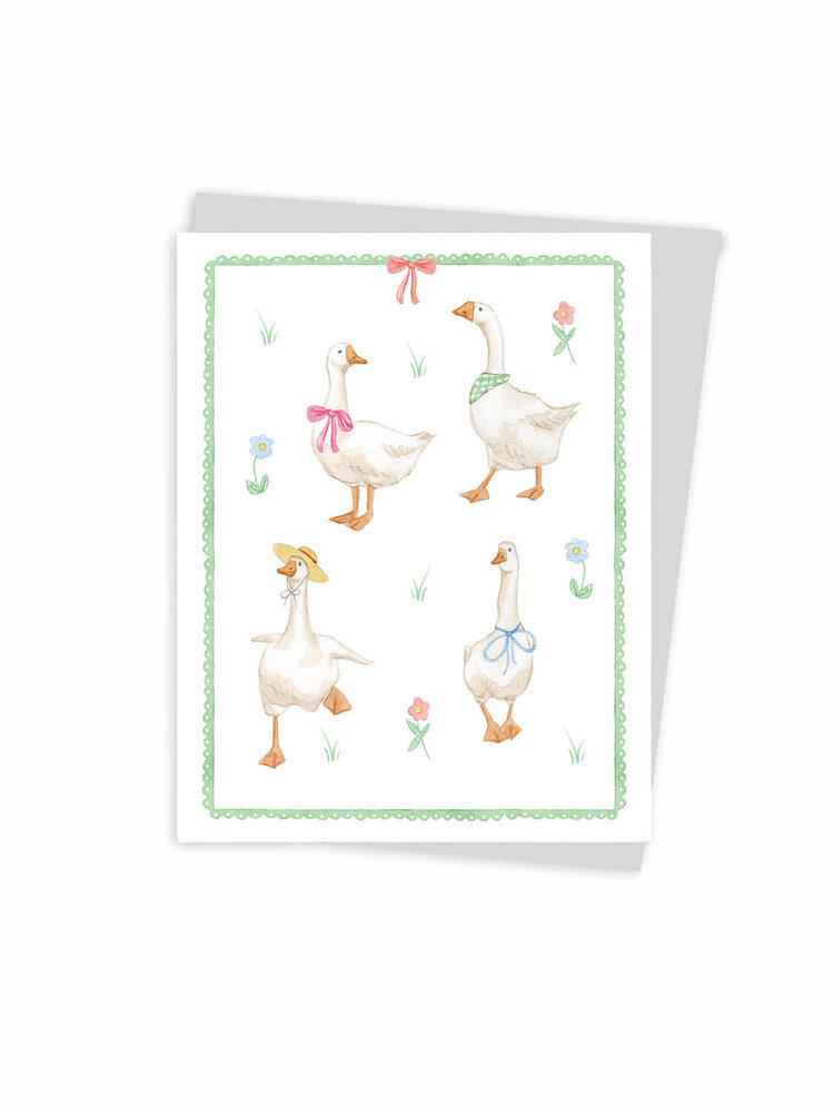 Hobeika Art Carte de souhaits - Oies blanches
