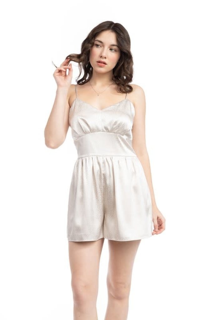 ROMPER Pleated Back Strappy