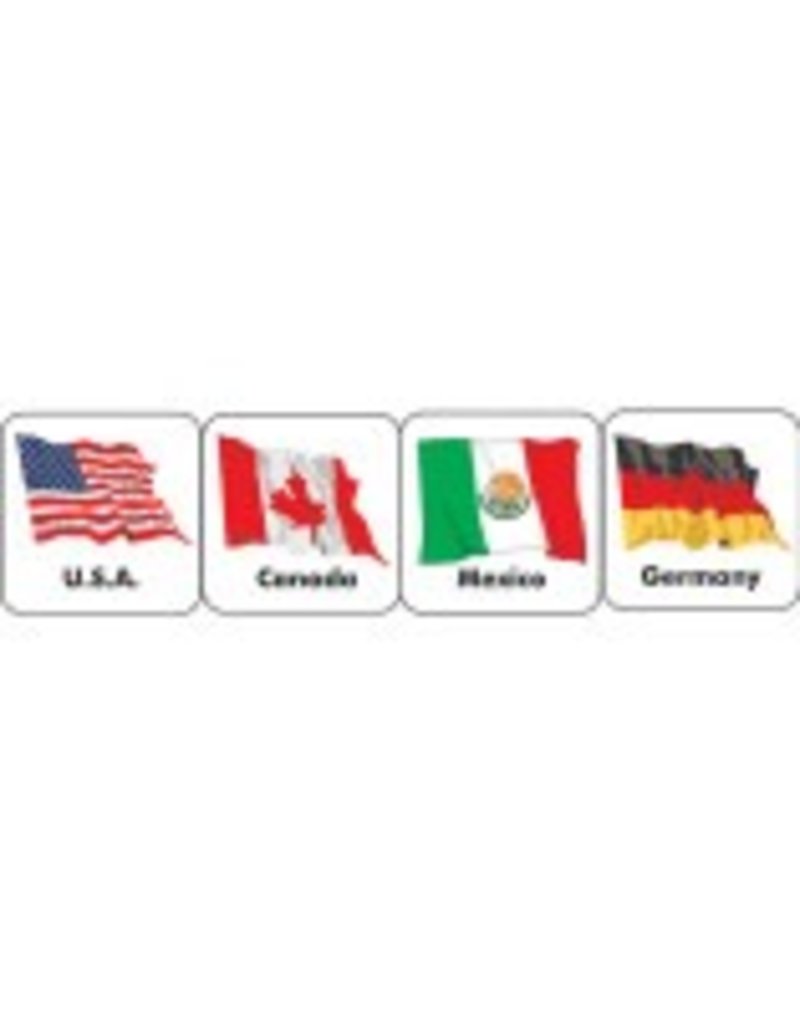 World Flags (20 countries) Stickers