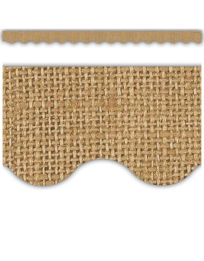 Scalloped Border Trim:  Burlap