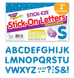 *2" Blue Sparkle Classic Uppercase Stick-On Letters
