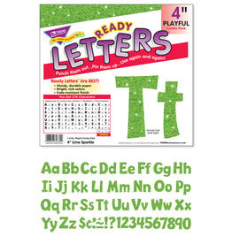 Lime Sparkle 4" Playful Combo Letters