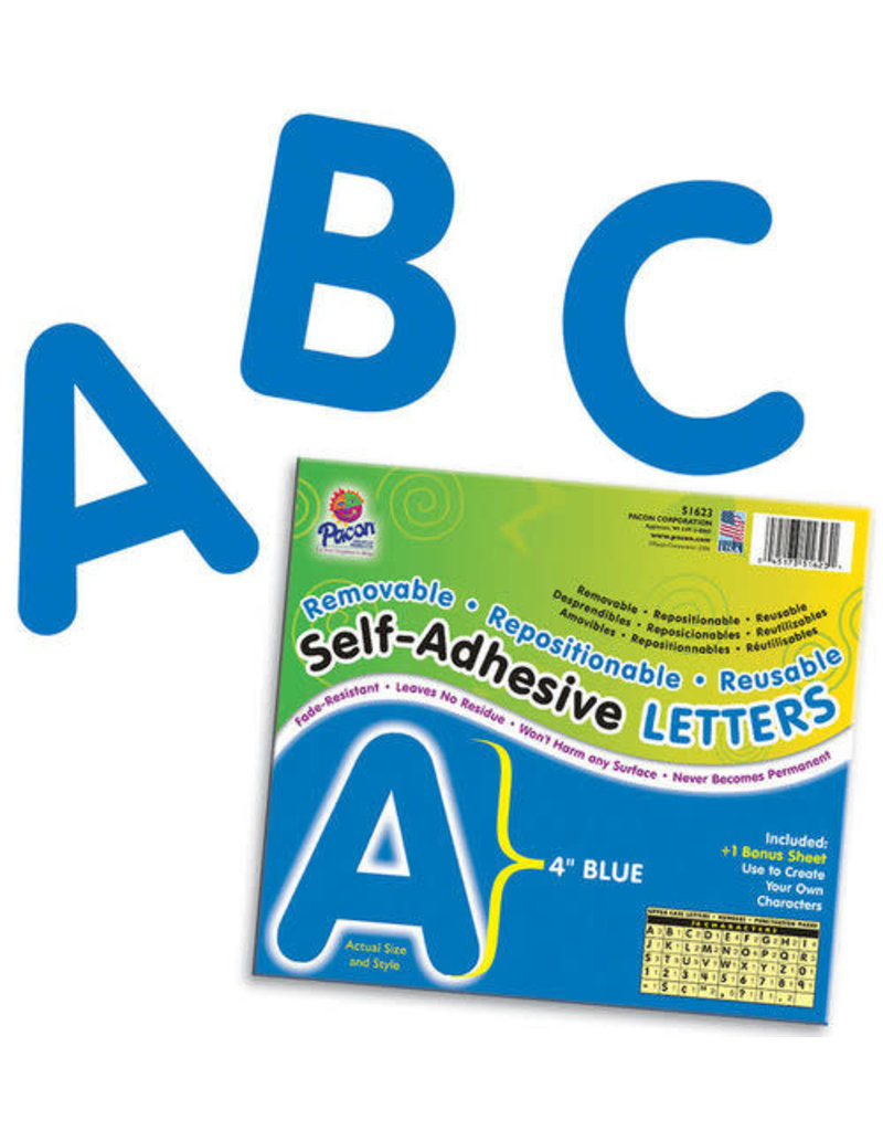 Pacon® Self-Adhesive Letters 4"   Blue, Puffy Font   78 Characters