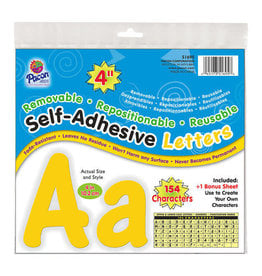 Pacon® Self-Adhesive Letters 4"   Yellow, Cheery Font 154 Characters