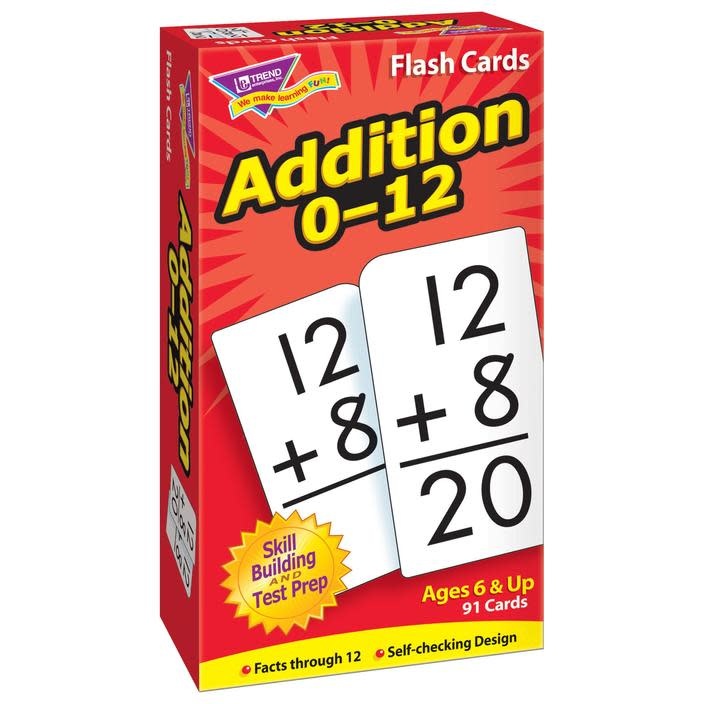 Addition Flashcards 0-12 - Tools 4 Teaching