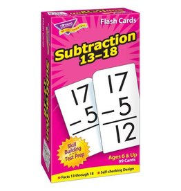 Subtraction 13-18 flashcards