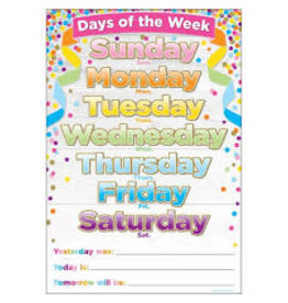 *Confetti Days of the Week Poly Chart