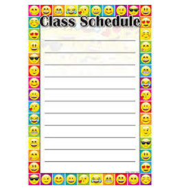 *Emoji Class Schedule Poly Chart 13 x 19