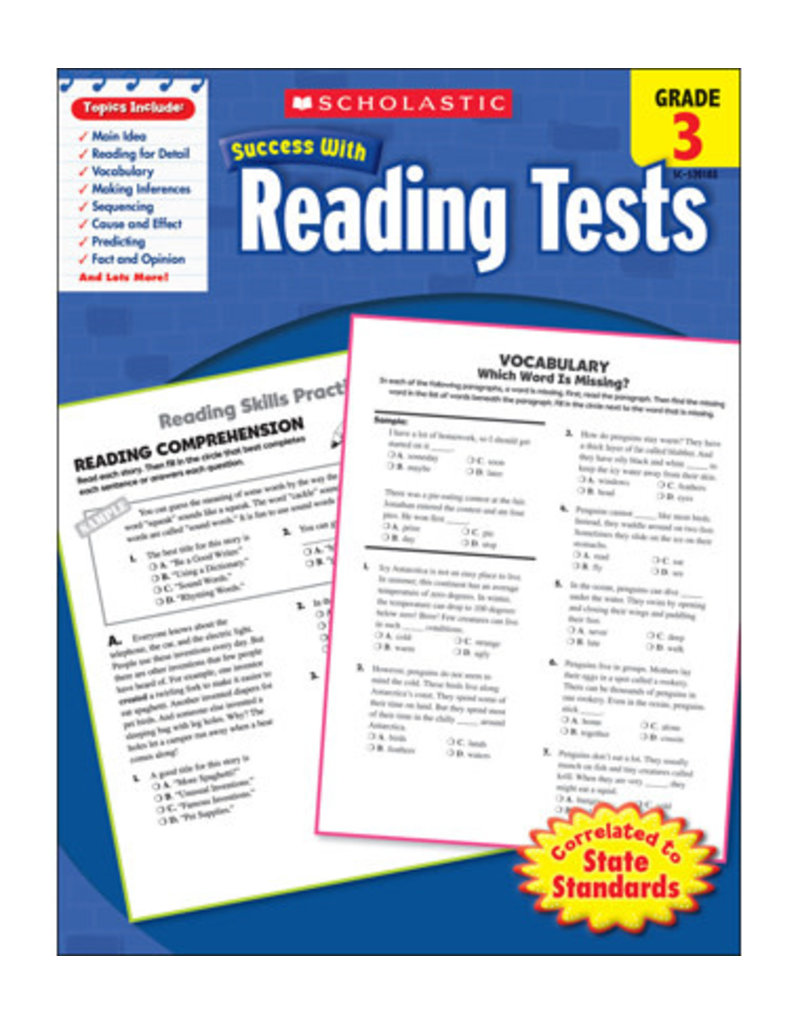 Scholastic Success With Reading Tests
