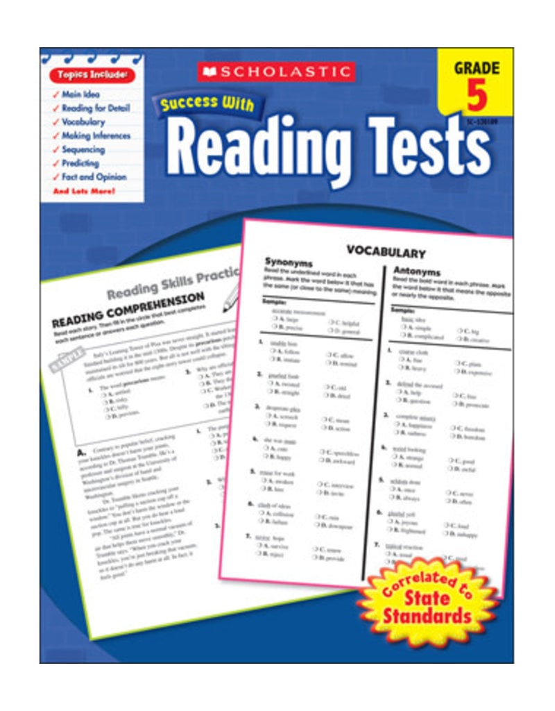 Scholastic Success With Reading Tests