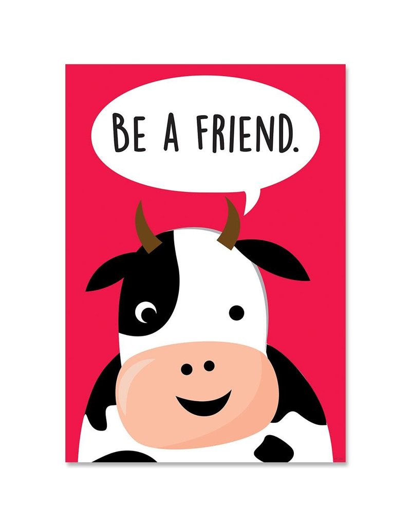 Be A Friend (Cow) Poster