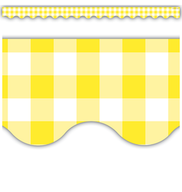 Scalloped Border Trim:  Yellow Gingham