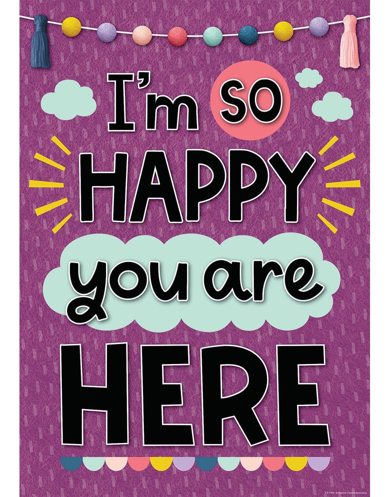 I'm So Happy You Are Here Positive Poster