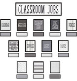 Modern Farmhouse Classroom Jobs Mini  Bulletin Board