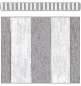 Modern Farmhouse Gray Stripes Straight Border Trim